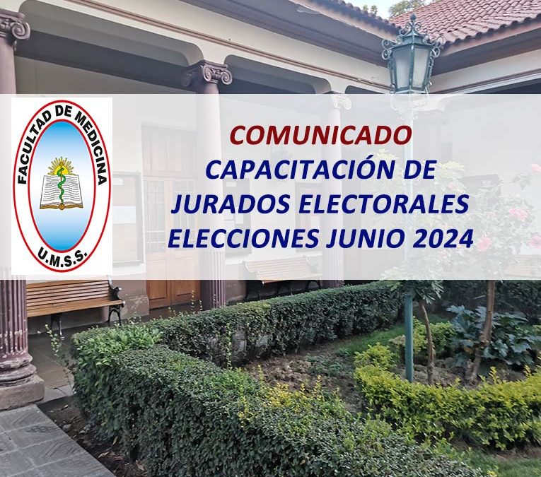 Comunicado Capacitación de Jurados Electorales Elecciones Junio 2024