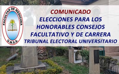Comunicado Elecciones para los Honorables Consejos Facultativo y de Carrera Tribunal Electoral Universitario