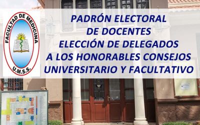 Padrón Electoral de Docentes Elección de Delegados a los Honorables Consejos Universitario y Facultativo