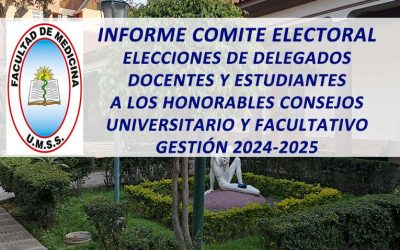 Informe Comité Electoral Elecciones de Delegados Docentes y Estudiantes a los Honorables Consejos Universitario y Facultativo Gestión 2024-2025