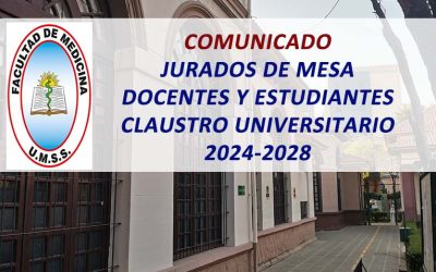 Comunicado Jurados de mesa Docentes y Estudiantes Claustro Universitario 2024-2028