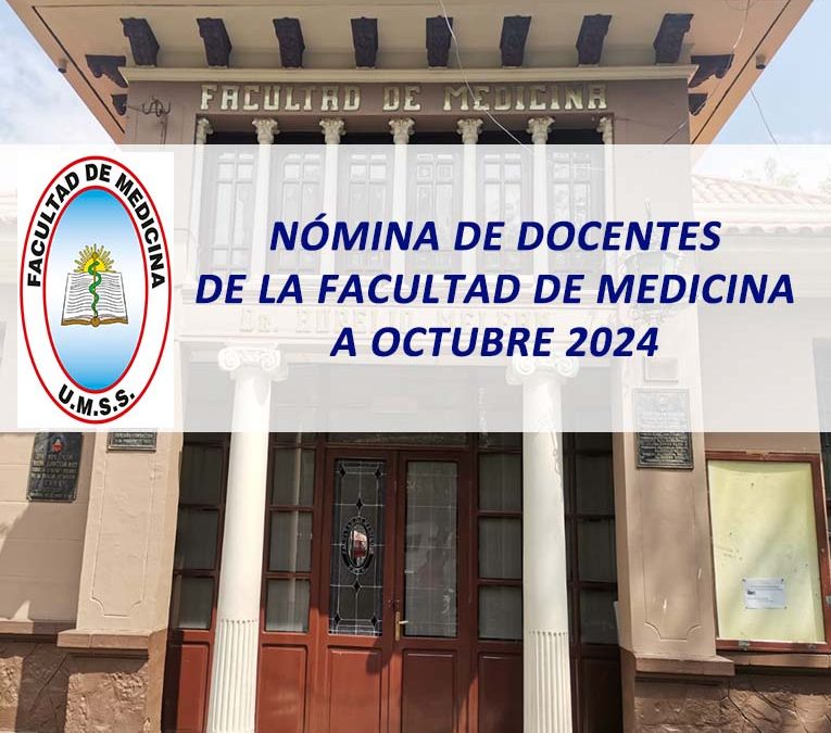 Nómina de Docentes de la Facultad de Medicina a Octubre 2024