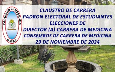 Claustro de Carrera Padrón Electoral de Estudiantes, Elecciones de: Director (a) Carrera de Medicina Consejeros de Carrera de Medicina, 29 de Noviembre de 2024