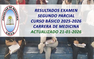 Resultados del Examen Segundo Parcial Curso Básico 2025-2026 Carrera de Medicina Facultad de Medicina Actualizado 21-01-2026