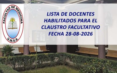 Lista de Docentes Habilitados para el Claustro Facultativo Fecha 28-08-2026